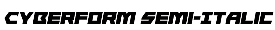 Cyberform Semi-Italic Font Image