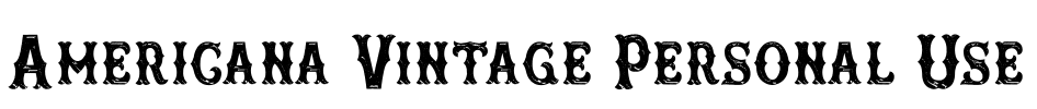 Americana Vintage Personal Use Font Image