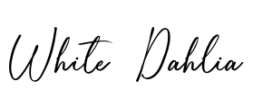 White Dahlia Font Image