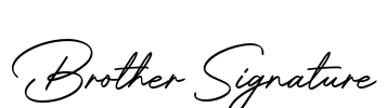 Brother Signature Font Image