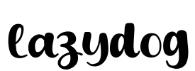 Lazydog Font Image