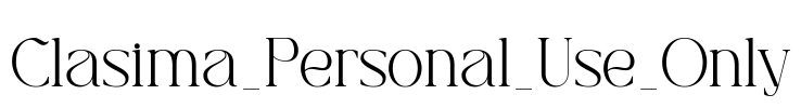 Clasima_Personal_Use_Only Font Image