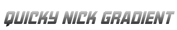 Quicky Nick Gradient Font Image