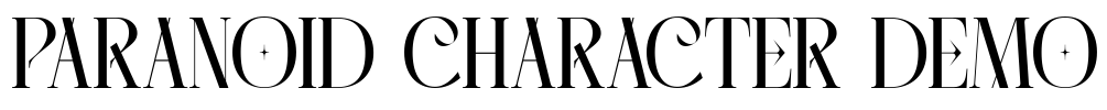 PARANOID CHARACTER DEMO Font Image