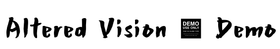 Altered Vision - Demo Font Image