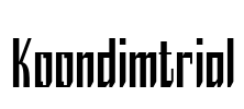 Koondimtrial Font Image