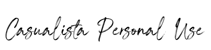 Casualista Personal Use Font Image