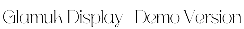 Glamuk Display - Demo Version Font Image
