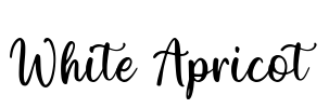 White Apricot Font Image