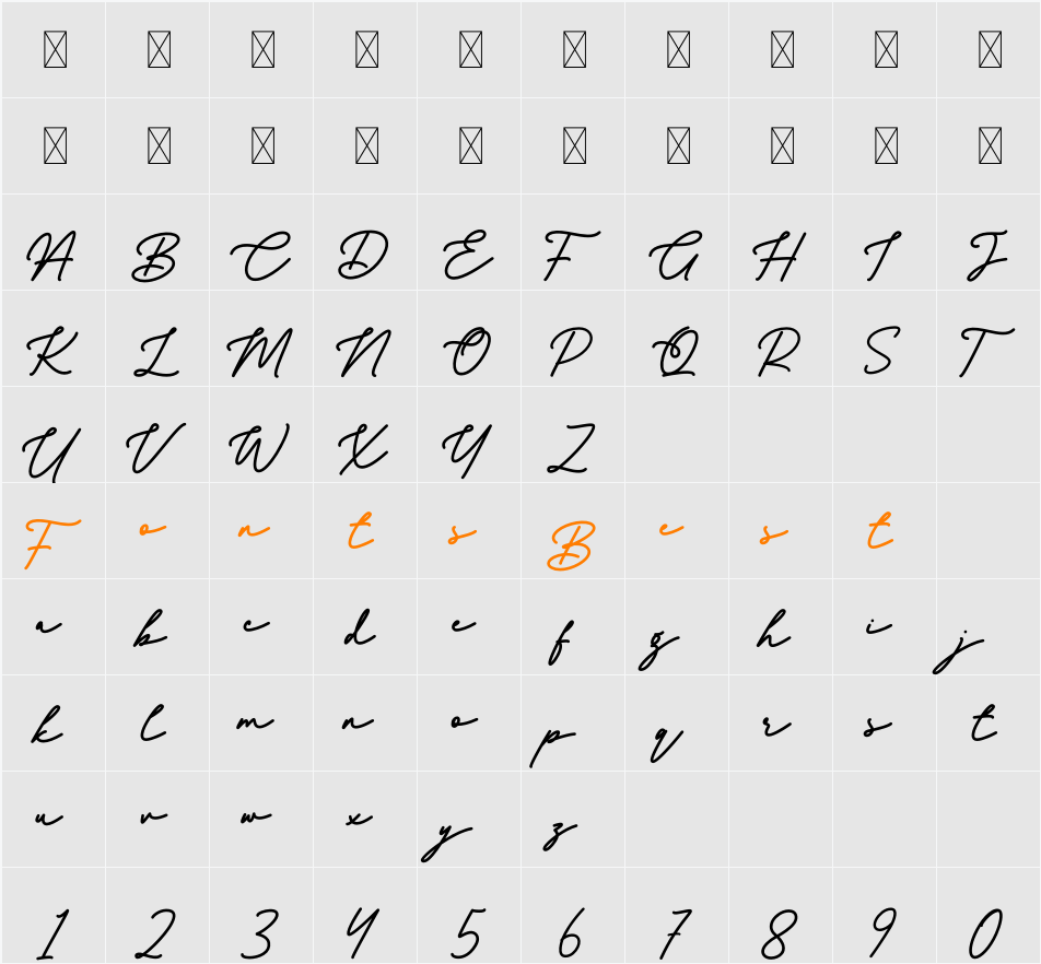 White Magnolia Character Map