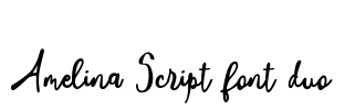 Amelina Script font duo Font Image