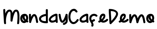 MondayCafeDemo Font Image