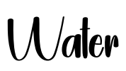 Water Font Image