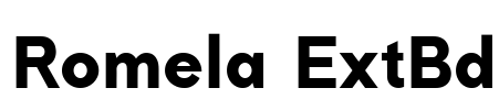 Romela ExtBd Font Image
