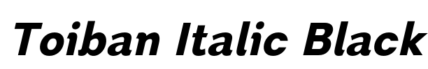 Toiban Italic Black Font Image