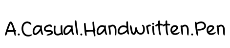 A.Casual.Handwritten.Pen Font Image