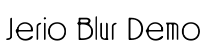 Jerio Blur Demo Font Image