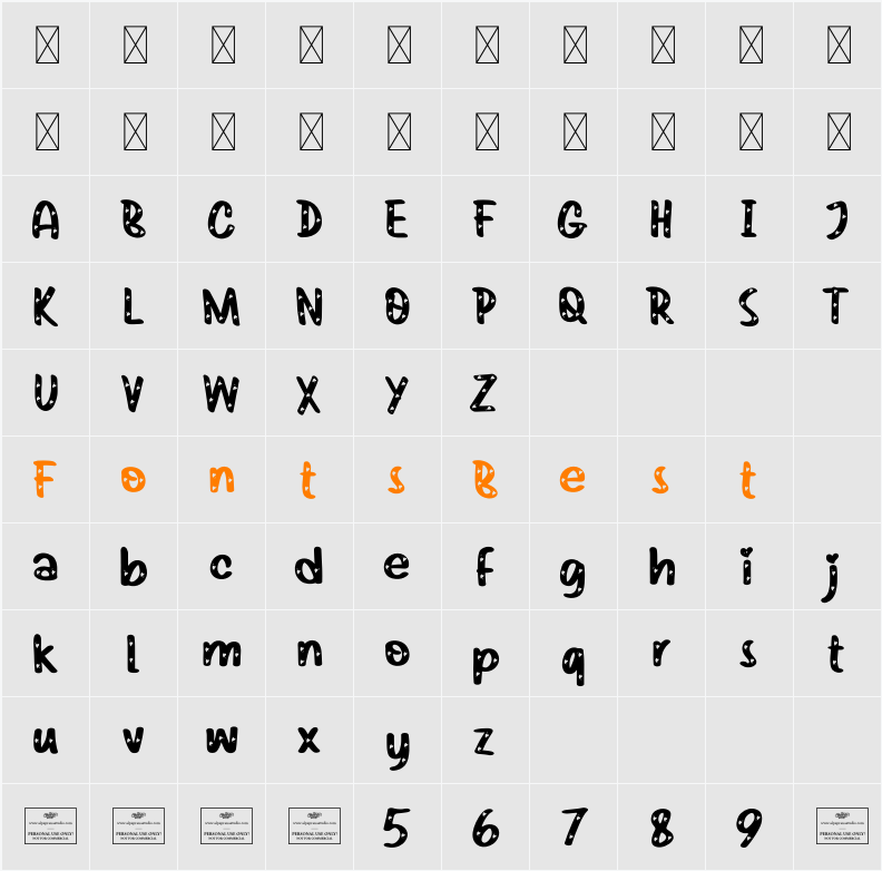 Infinitely Character Map