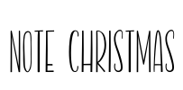 Note Christmas Font Image