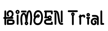 BIMOEN Trial Font Image
