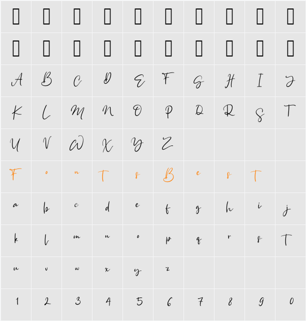 Amsterdam Character Map