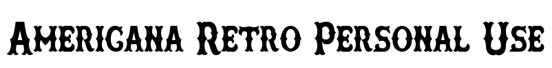 Americana Retro Personal Use Font Image