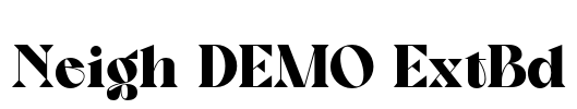 Neigh DEMO ExtBd Font Image