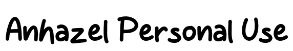 Anhazel Personal Use Font Image