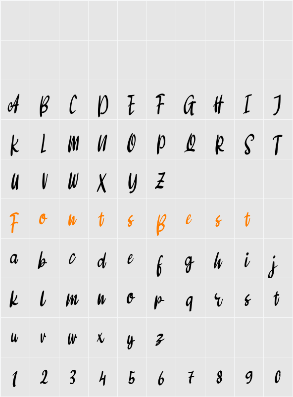 Amenty Character Map