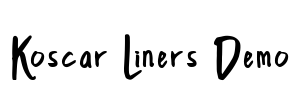Koscar Liners Demo Font Image