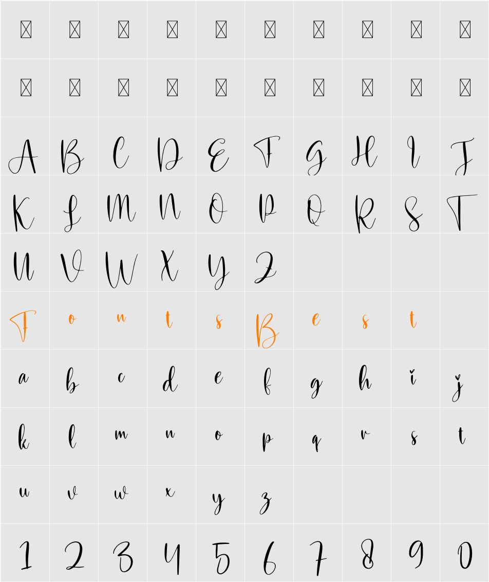 Sunshine Character Map