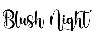 Blush Night Font Image