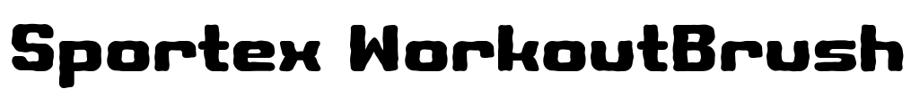 Sportex WorkoutBrush Font Image