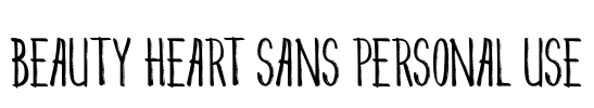Beauty Heart Sans Personal Use Font Image