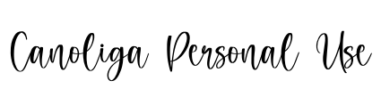 Canoliga Personal Use Font Image