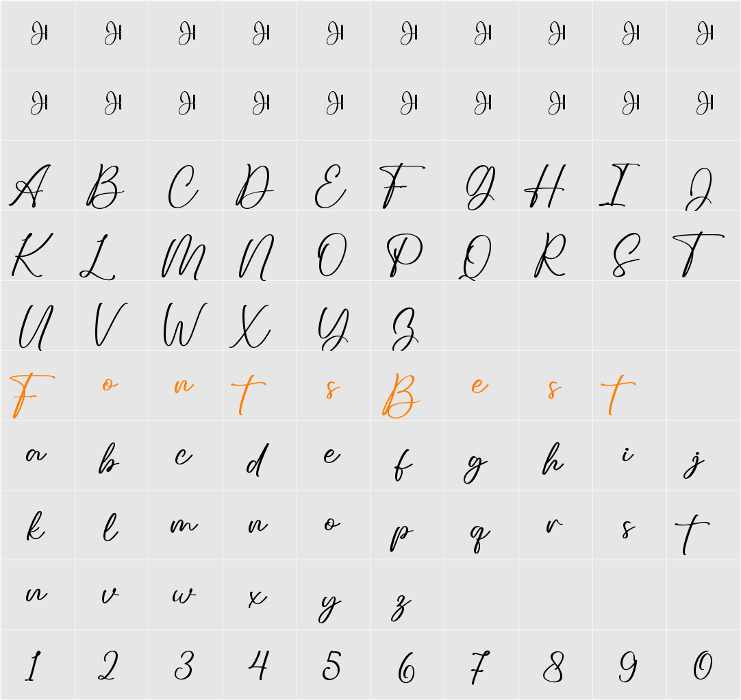 Callista Character Map