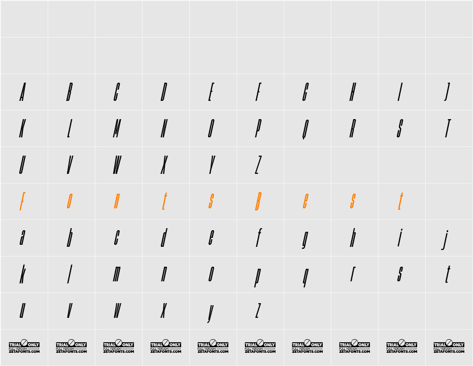 HeadingNow Trial 04 Character Map