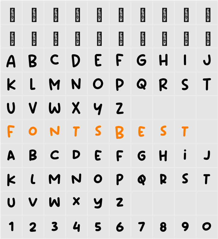 Mabook Character Map