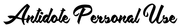 Antidote Personal Use Font Image
