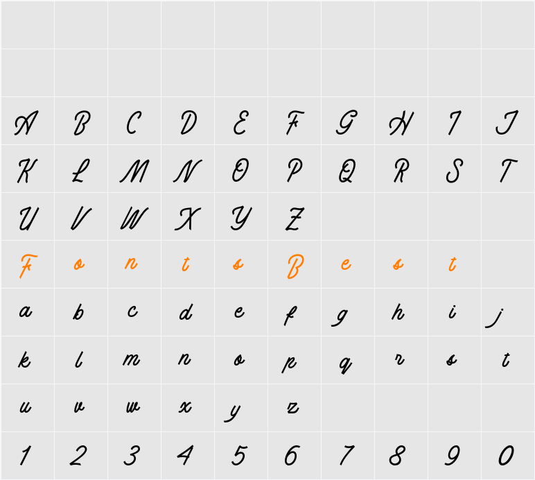Gadira Demo Character Map