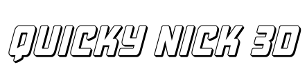 Quicky Nick 3D Font Image