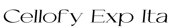 Cellofy Exp Ita Font Image