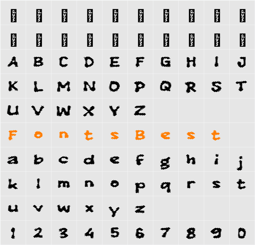 M Mawon Character Map