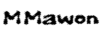 M Mawon Font Image