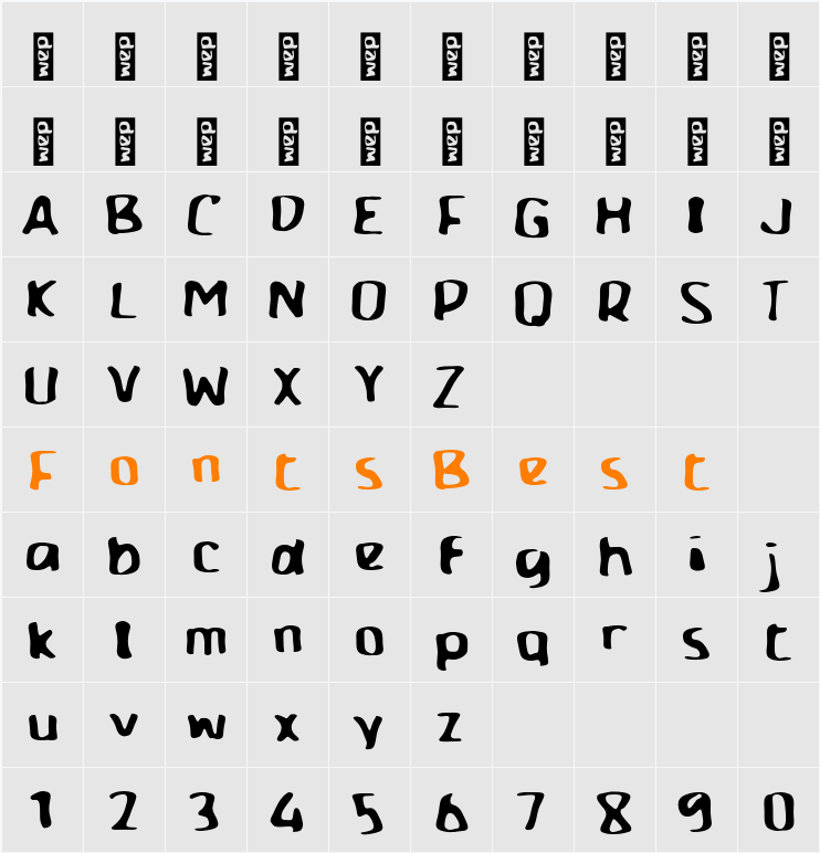 L Litan Character Map