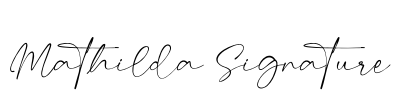 Mathilda Signature Font Image