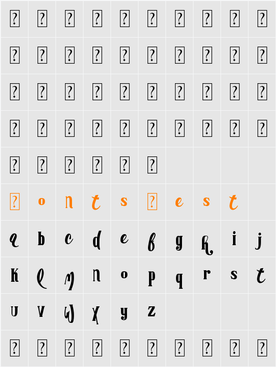 Advertising Master LIGHT versio Character Map