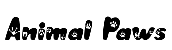 Animal Paws Font Image