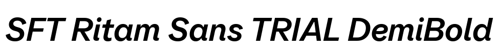 SFT Ritam Sans TRIAL DemiBold Font Image