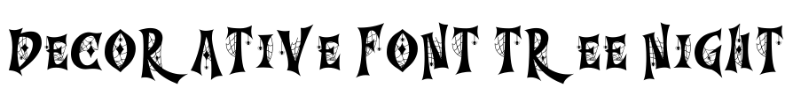 Decorative font Tree Night Font Image